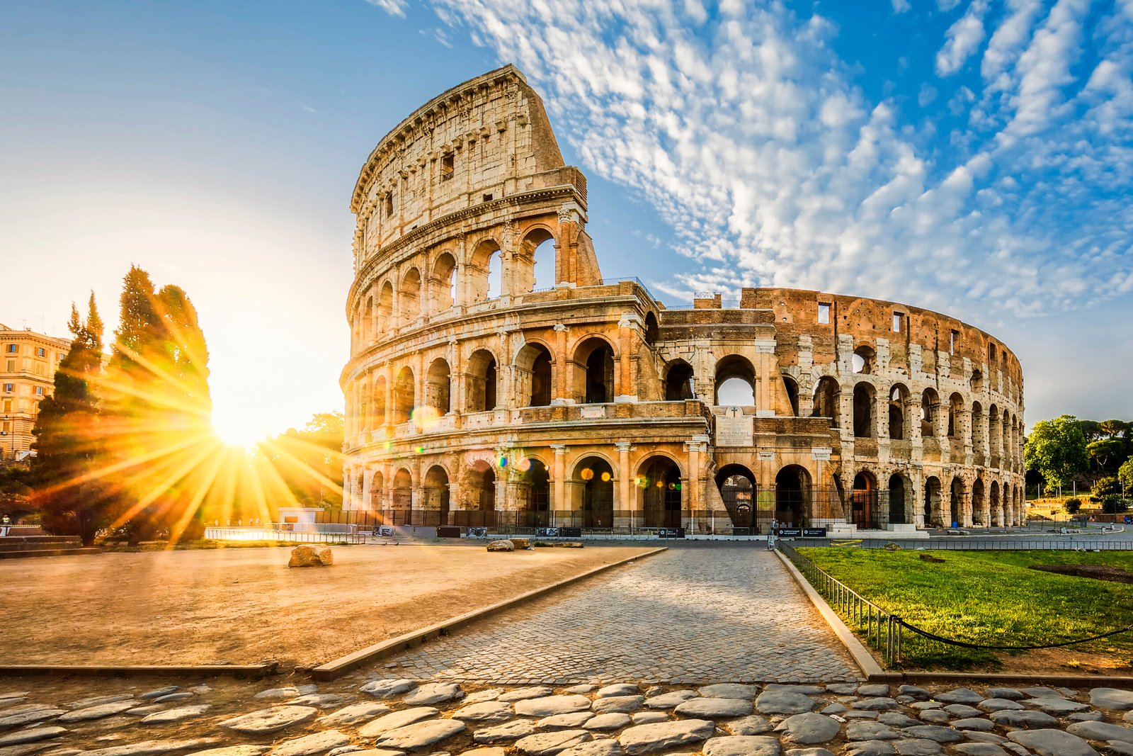 Colosseum in Rome at sunrise