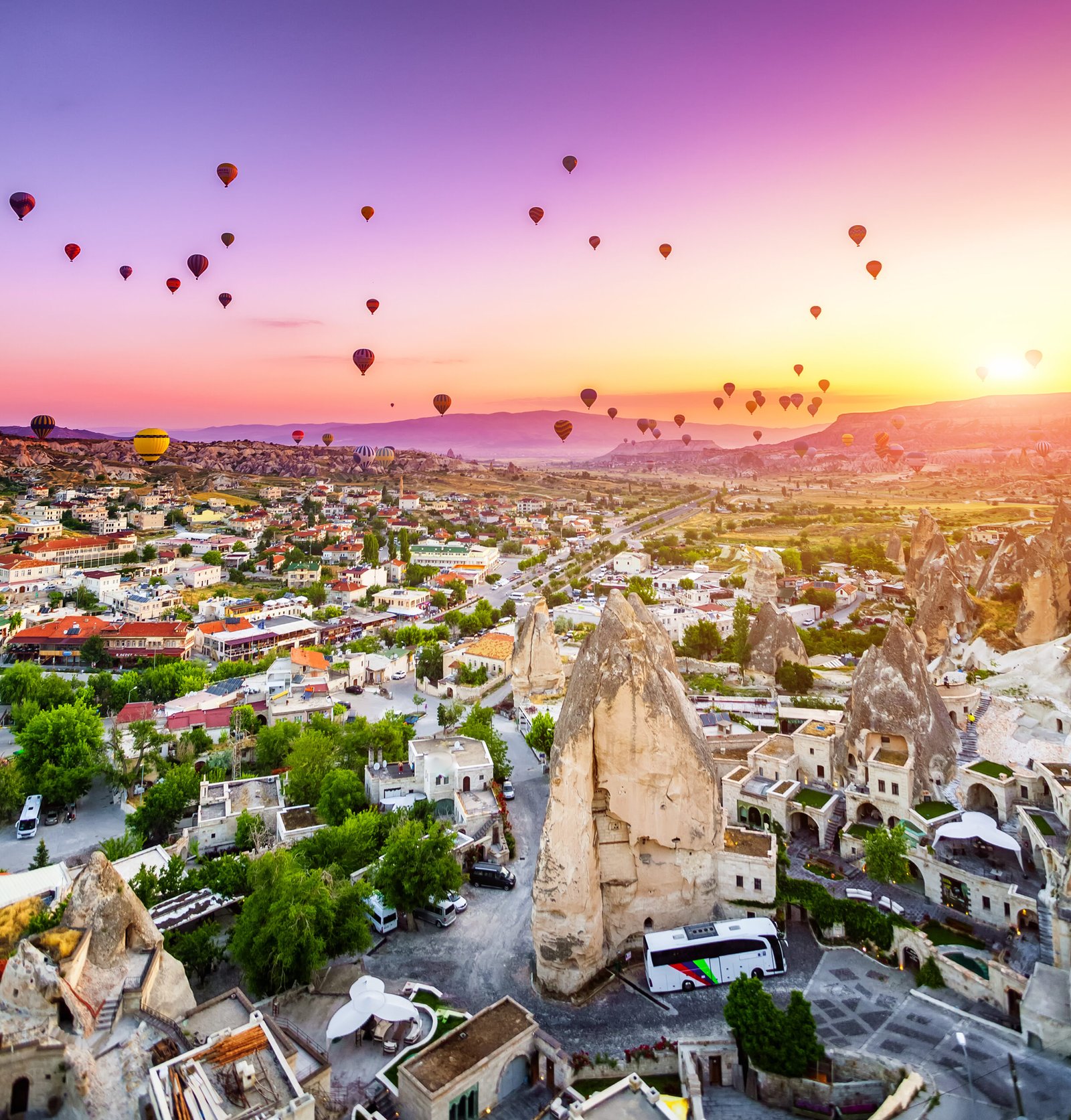 Hot air balloons over Cappadocia